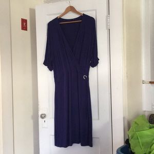 Apt. 9 plus size (2X) purple faux wrap dress